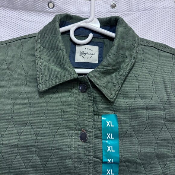 Tachs Girlfriend Quilted Jacket Womens XL Green Coat X-Large - Picture 2 of 11